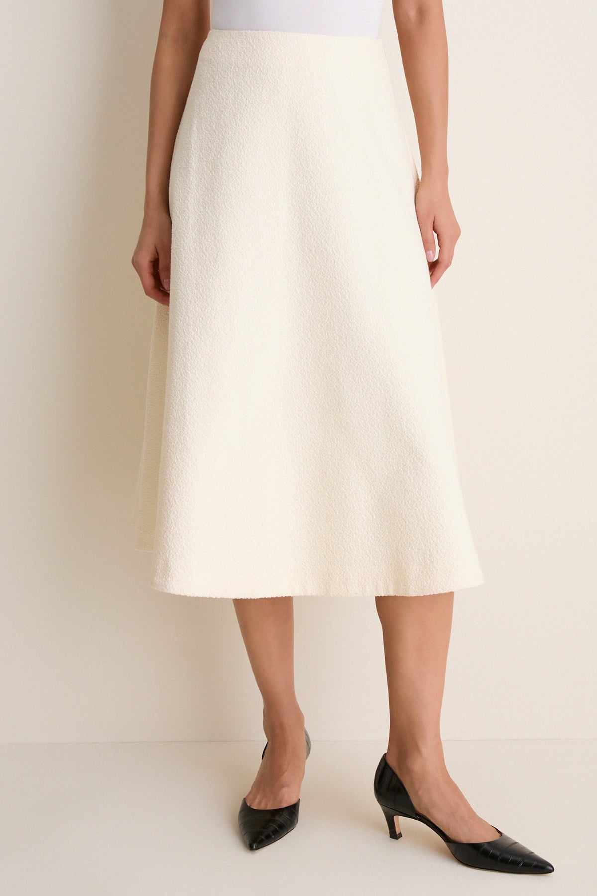 Cream Boucle Nicolette Skirt