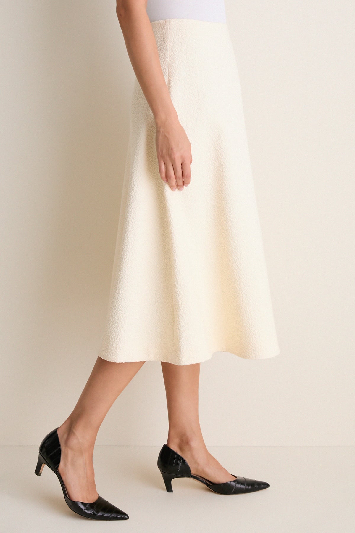 Cream Boucle Nicolette Skirt