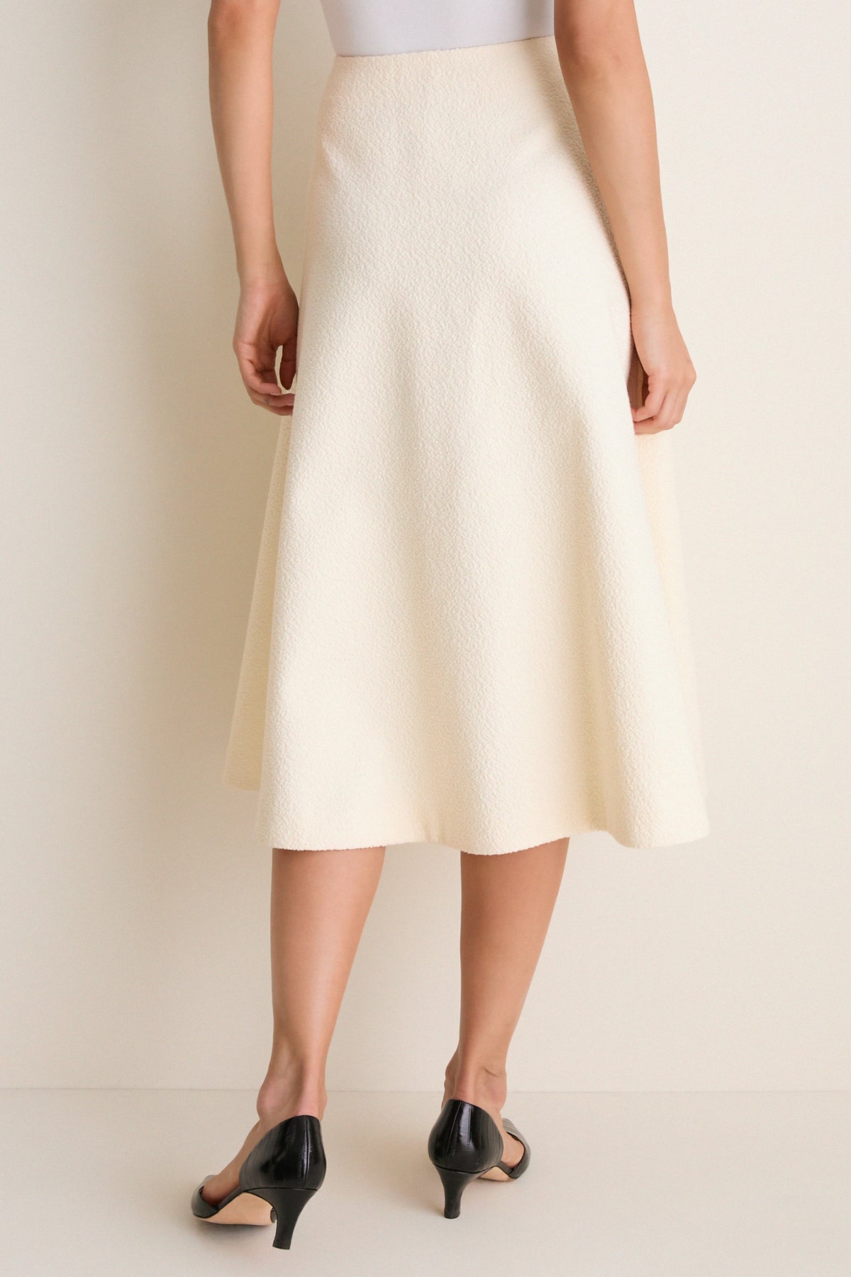 Cream Boucle Nicolette Skirt