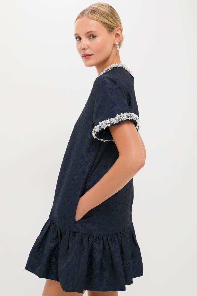 Midnight Alison Short Sleeve Mini Dress | SIMKHAI