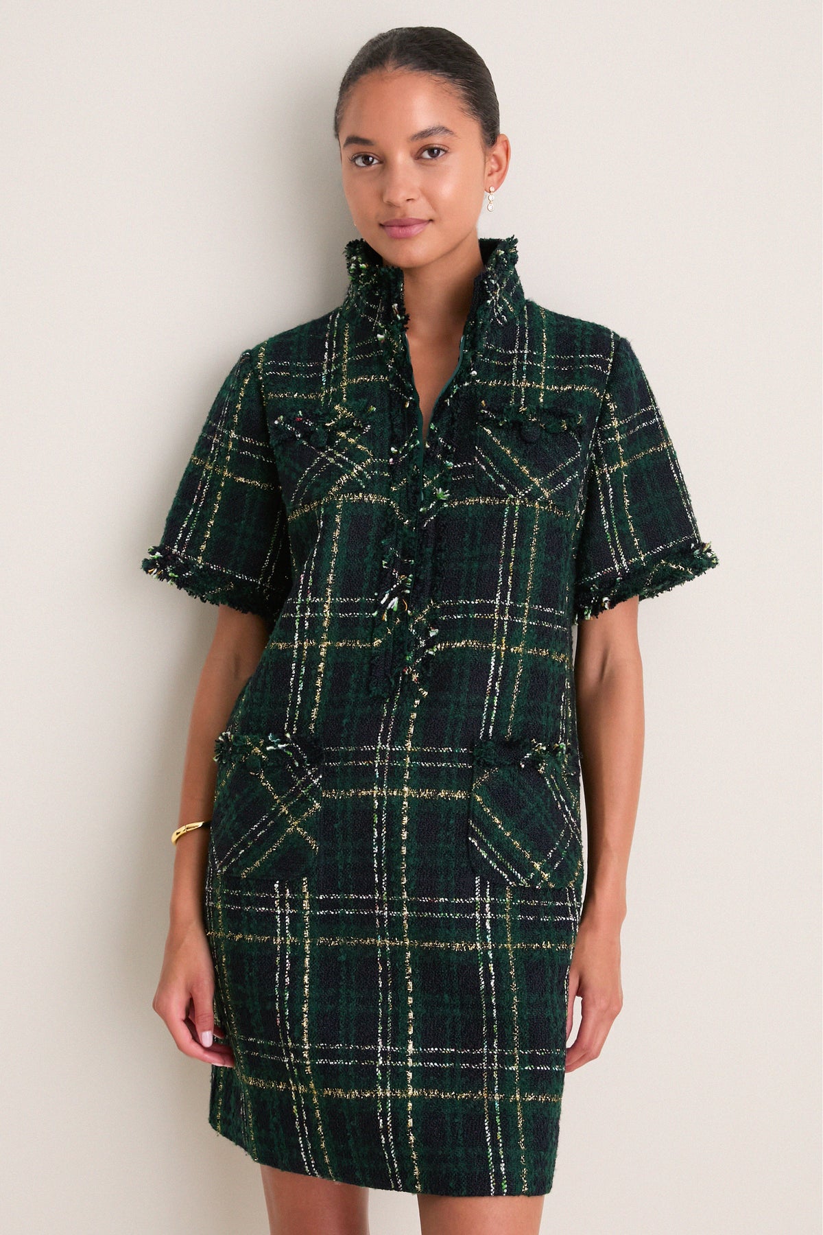 Green Tweed Ophelia Dress