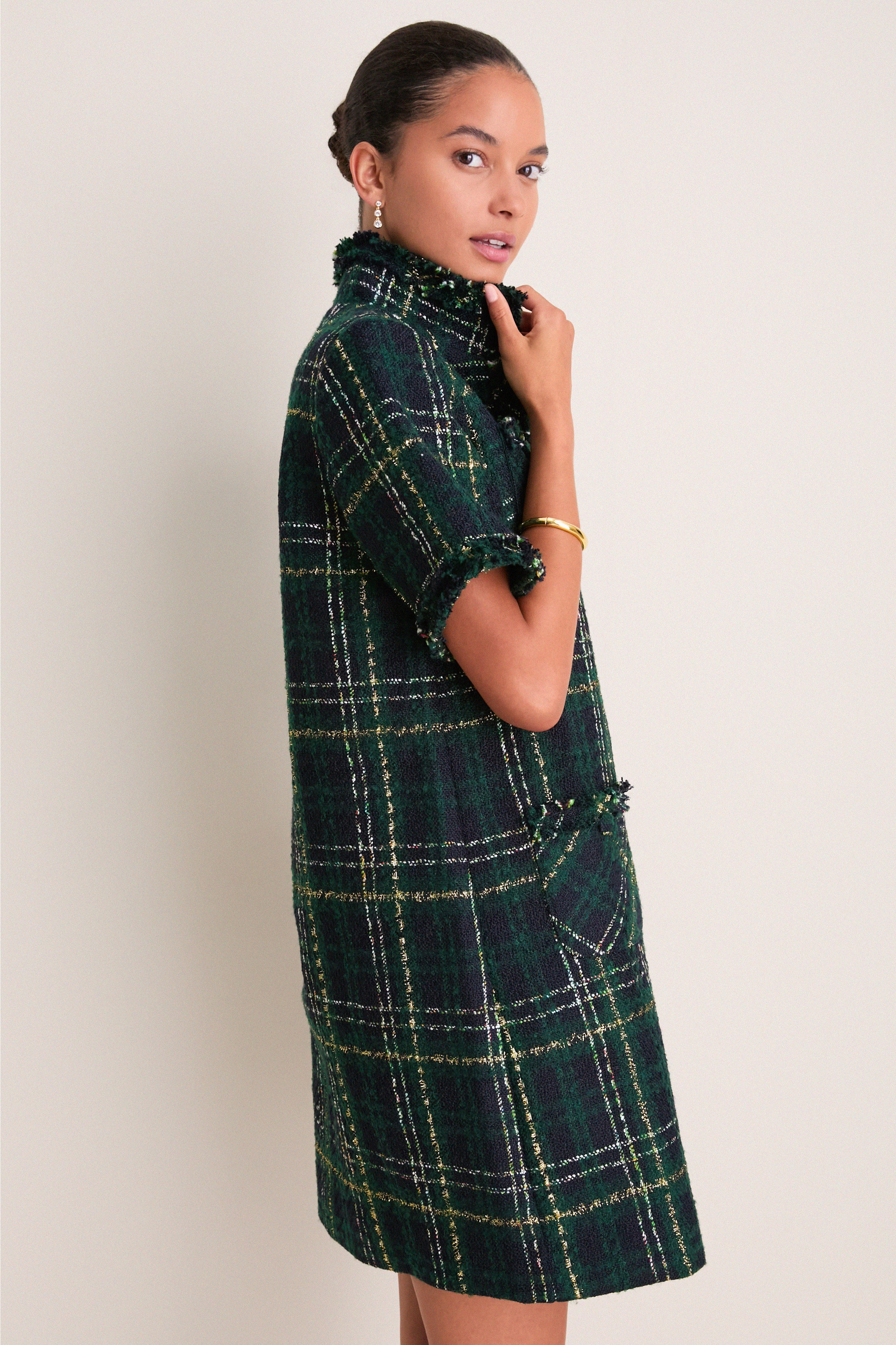Green Tweed Ophelia Dress | Pomander Place | Tuckernuck