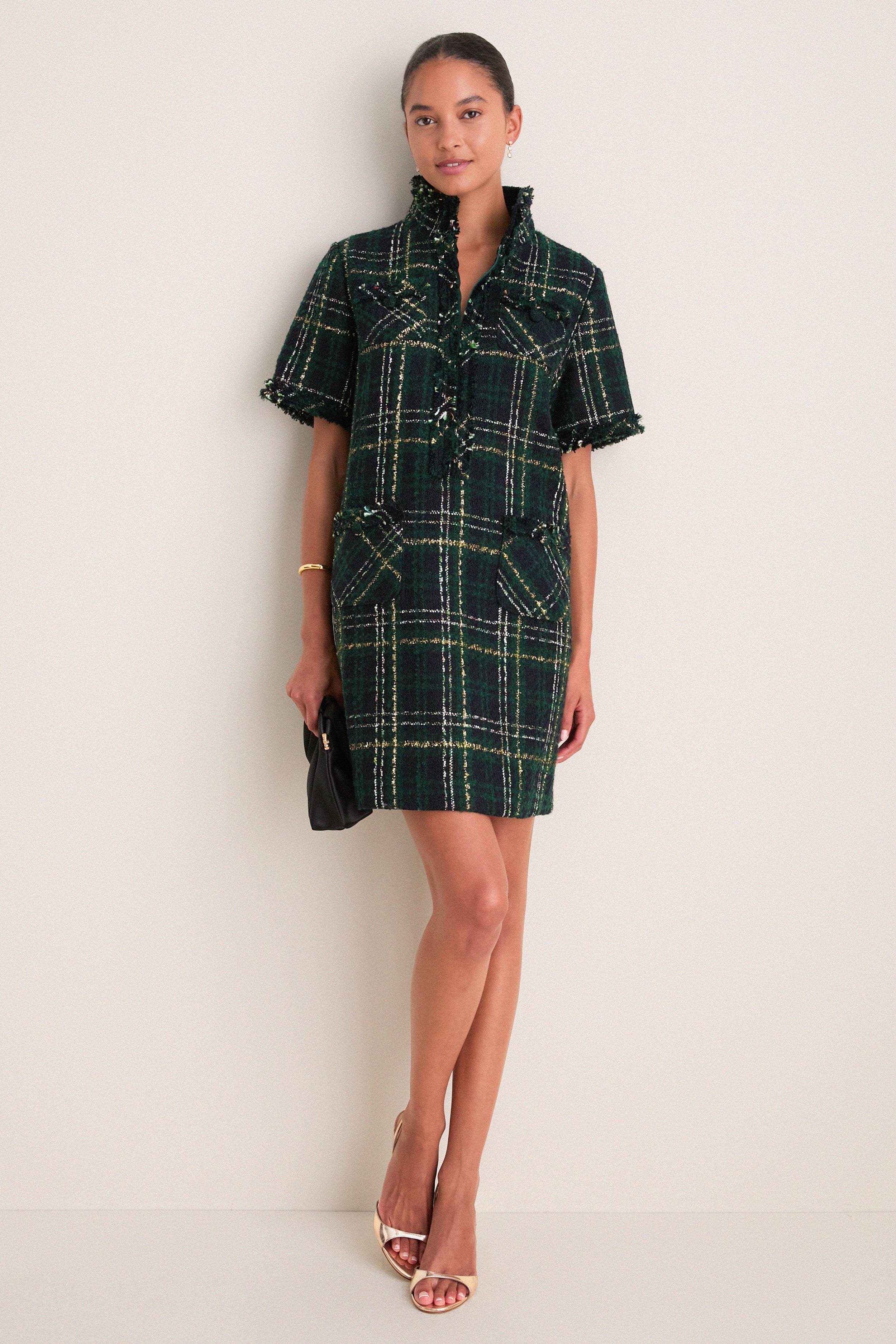 Green Tweed Ophelia Dress | Pomander Place | Tuckernuck