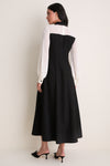 Black and Ivory Riva Tuxedo Dress
