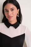 Black and Ivory Riva Tuxedo Dress