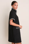 Black Tweed Embellished Ophelia Dress
