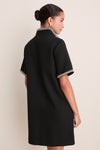 Black Tweed Embellished Ophelia Dress