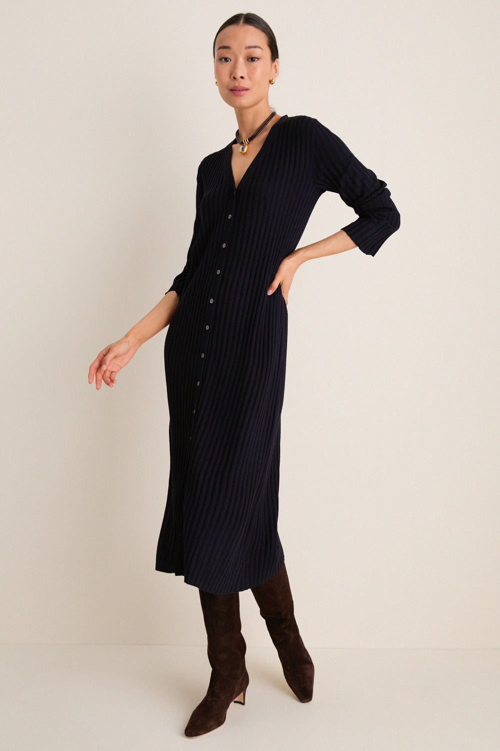 Navy Callum Sweater Dress