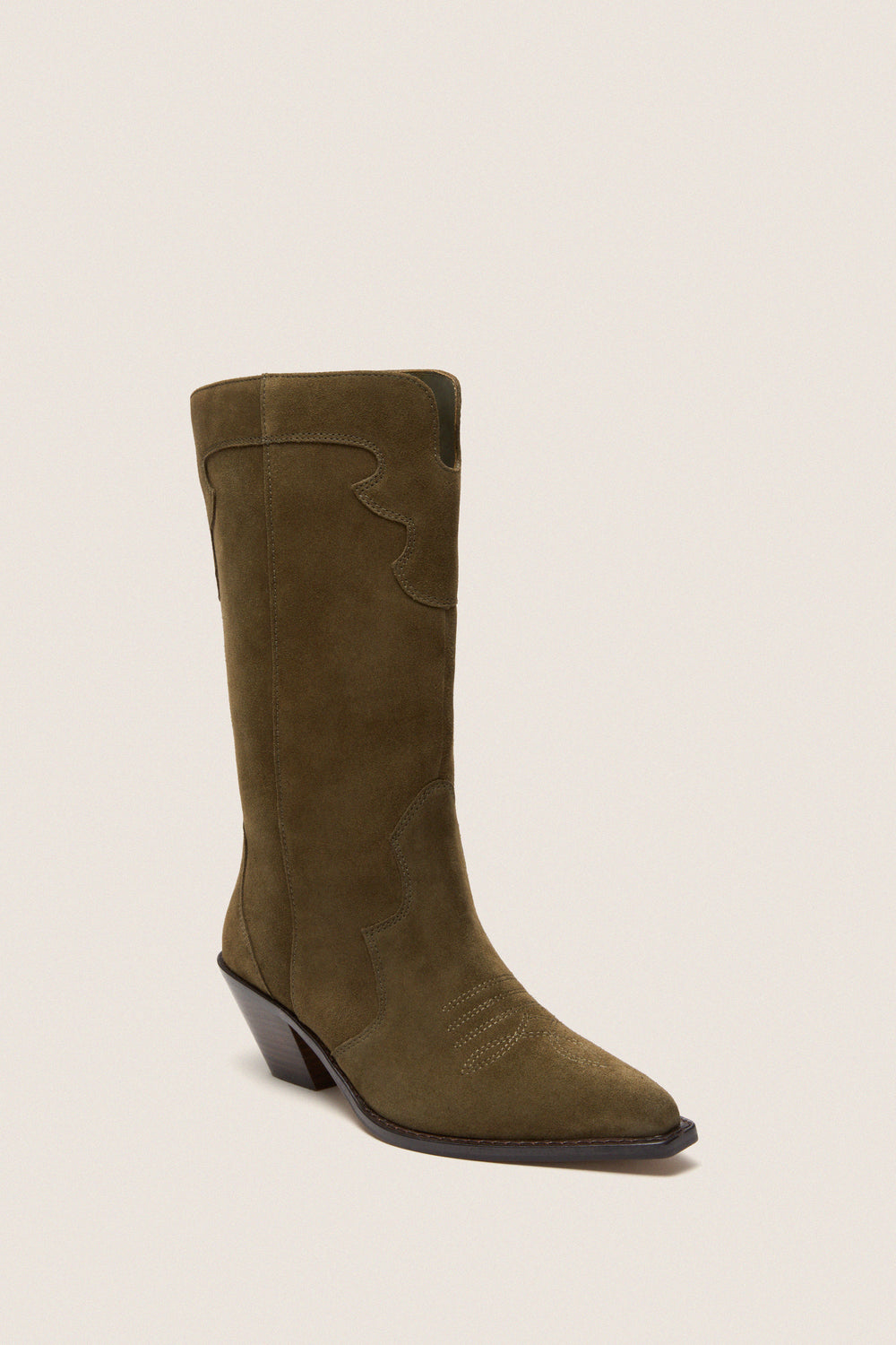 Dark Olive Suede Wilson Cowboy Boots