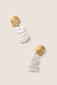 Gold and Pearl Alicia Earrings