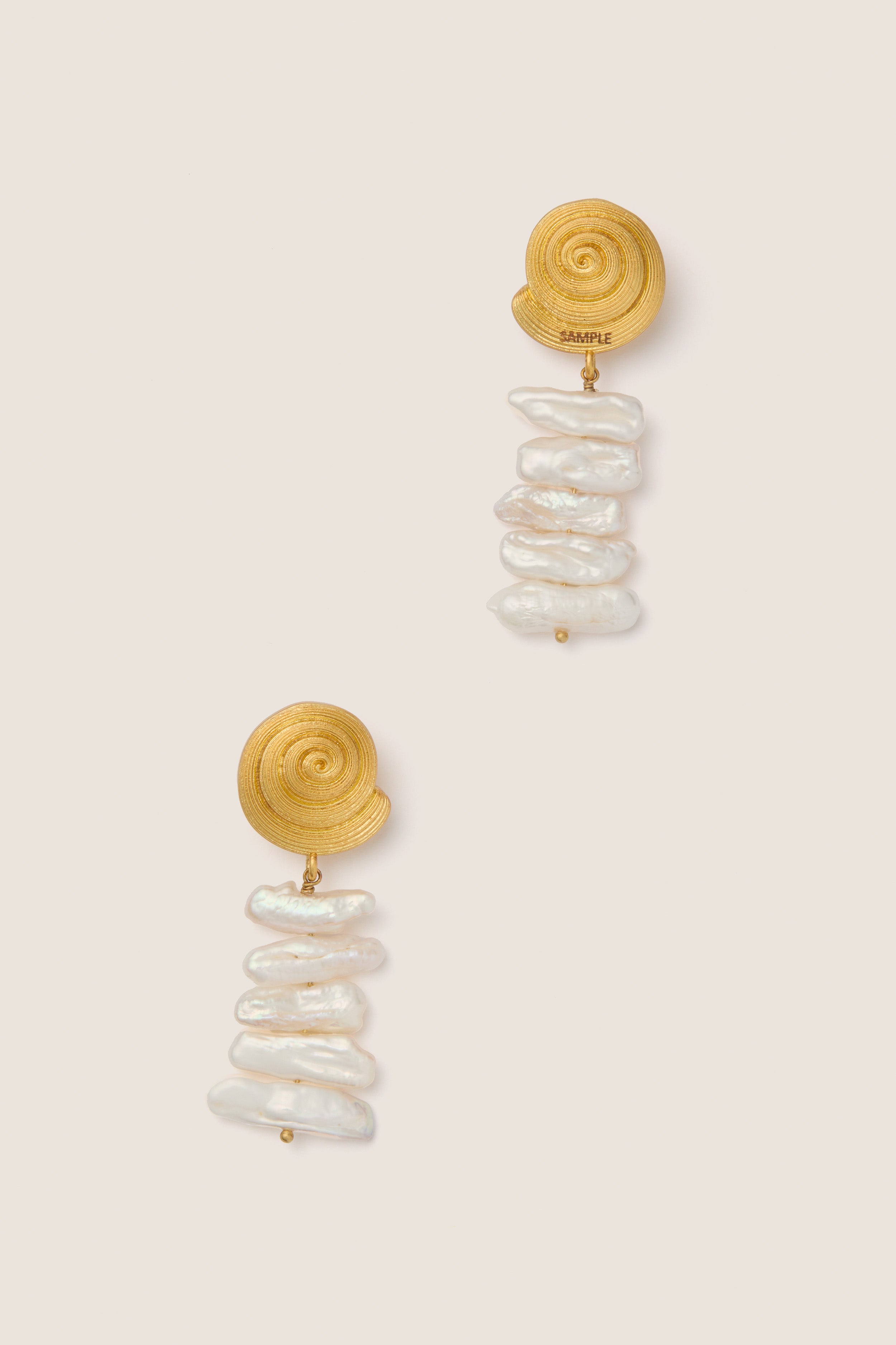 Gold and Pearl Alicia Earrings