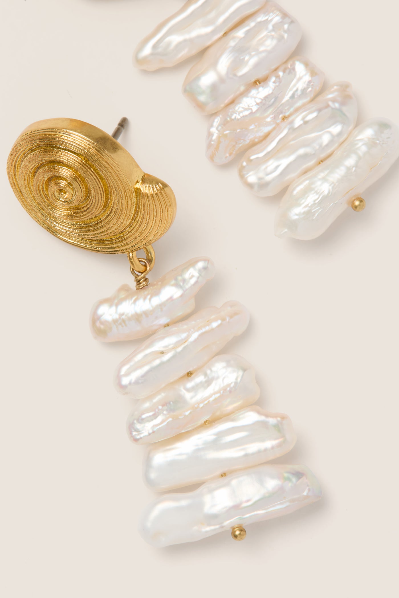Gold and Pearl Alicia Earrings