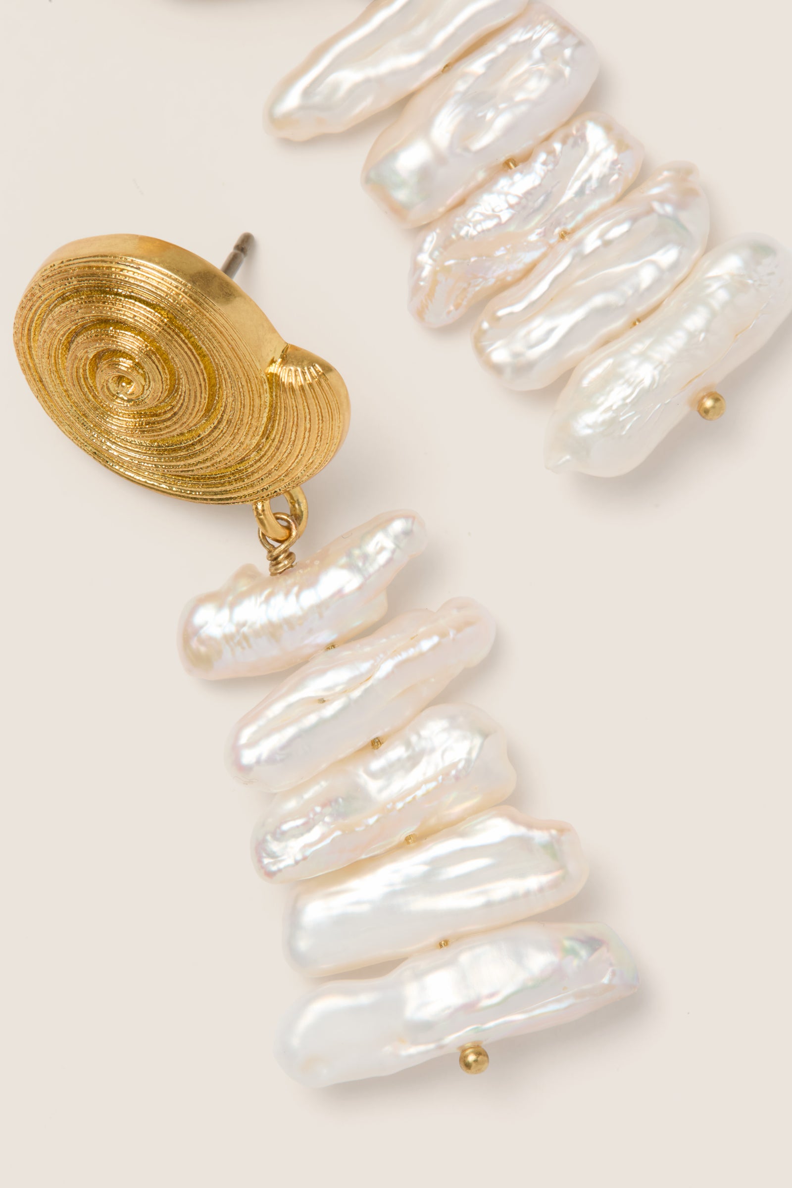 Gold and Pearl Alicia Earrings