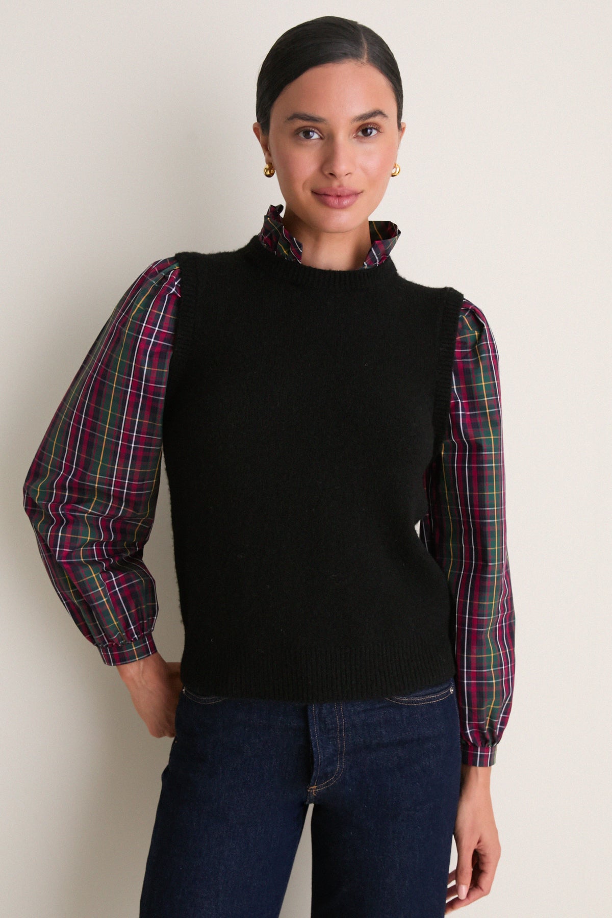Tartan Ella Sweater Blouse