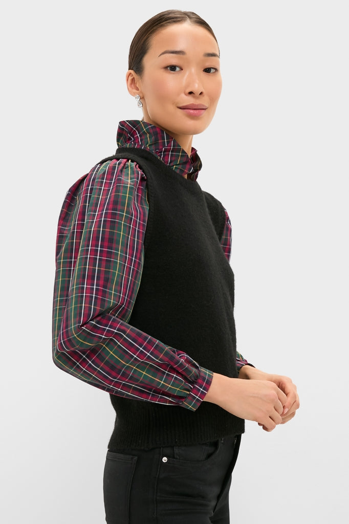 Quinn Tartan Ella Sweater Blouse | Tuckernuck