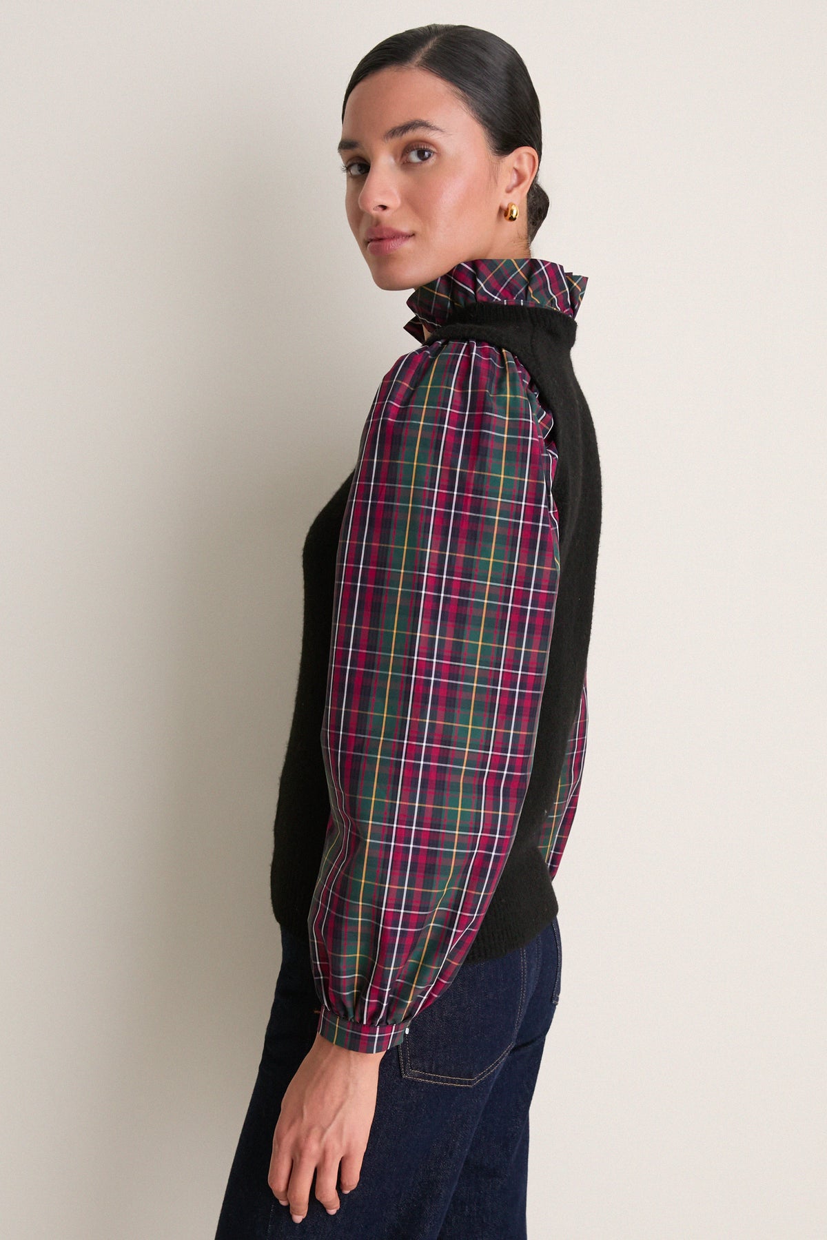 Tartan Ella Sweater Blouse