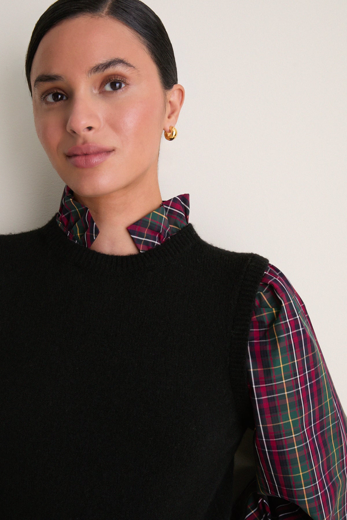Tartan Ella Sweater Blouse