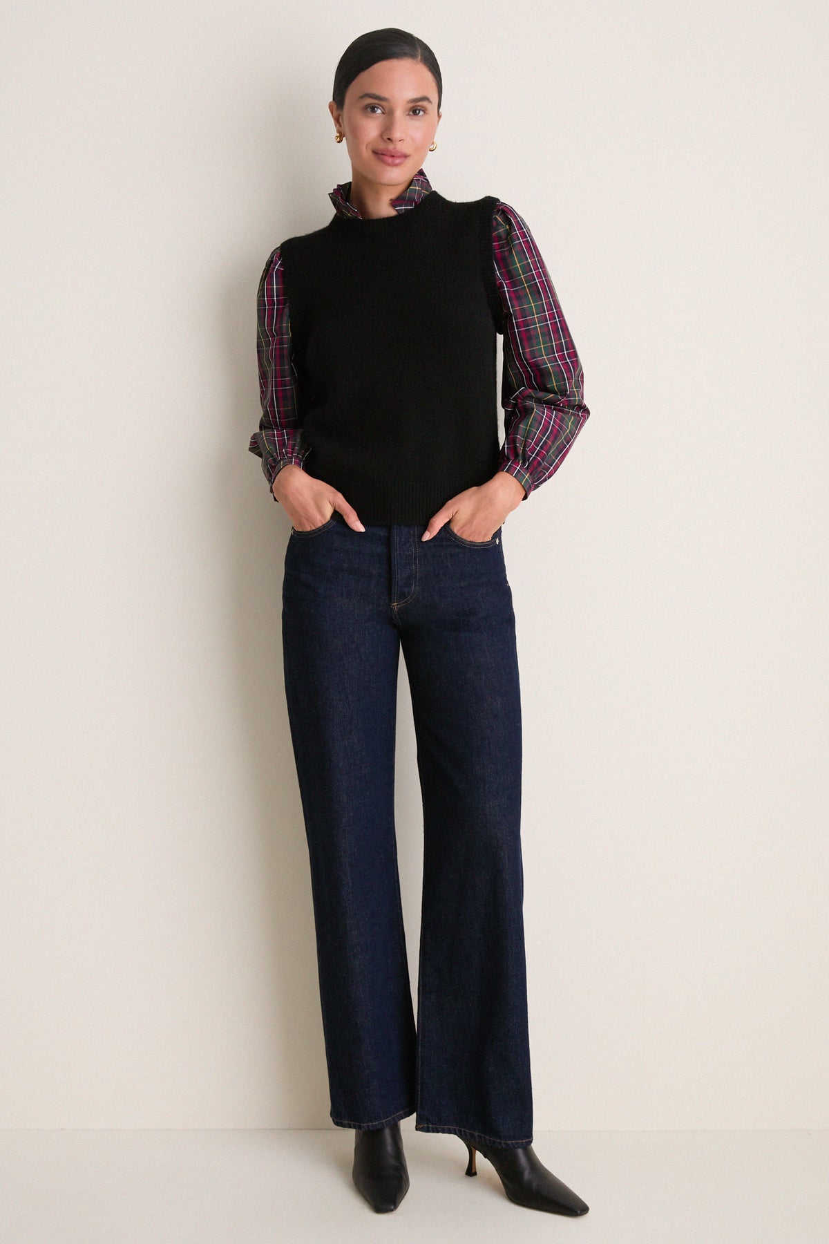 Tartan Ella Sweater Blouse