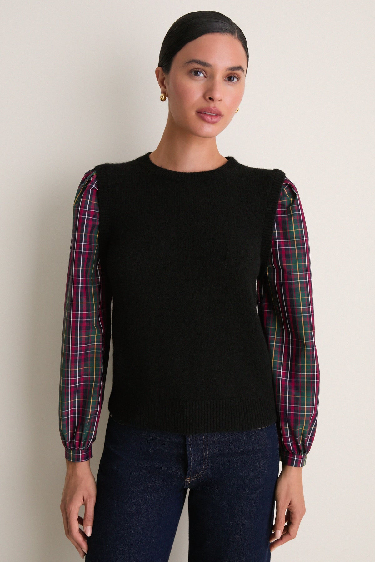 Tartan Ella Sweater Blouse