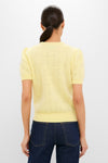 Lemongrass Brushed Merino Wool Puff Sleeve Lexie Sweater