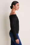 Black Ponte Off the Shoulder Mara Top