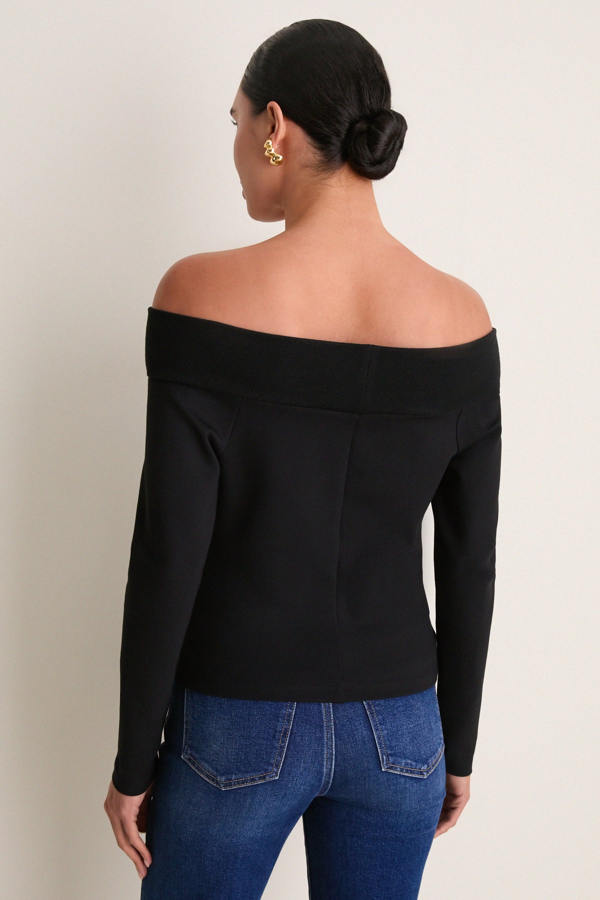 Black Ponte Off the Shoulder Mara Top