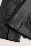 Black Short Leather Gloves