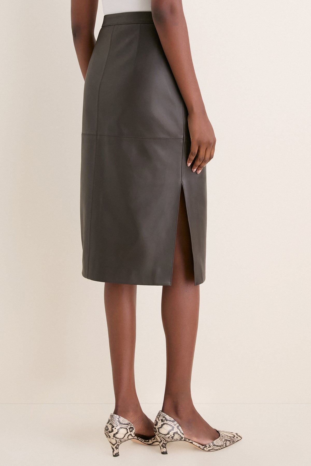 Demitasse Leather Elene Midi Skirt