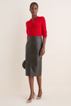 Demitasse Leather Elene Midi Skirt