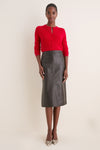 Demitasse Leather Elene Midi Skirt
