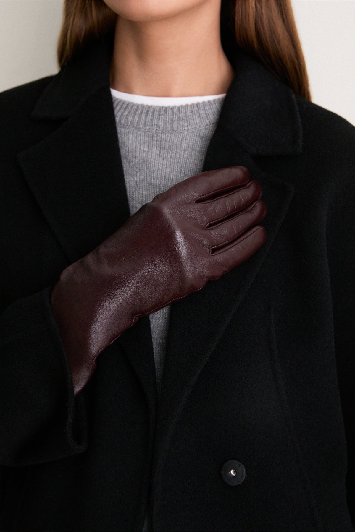 Windsor Wine Long Leather Gloves