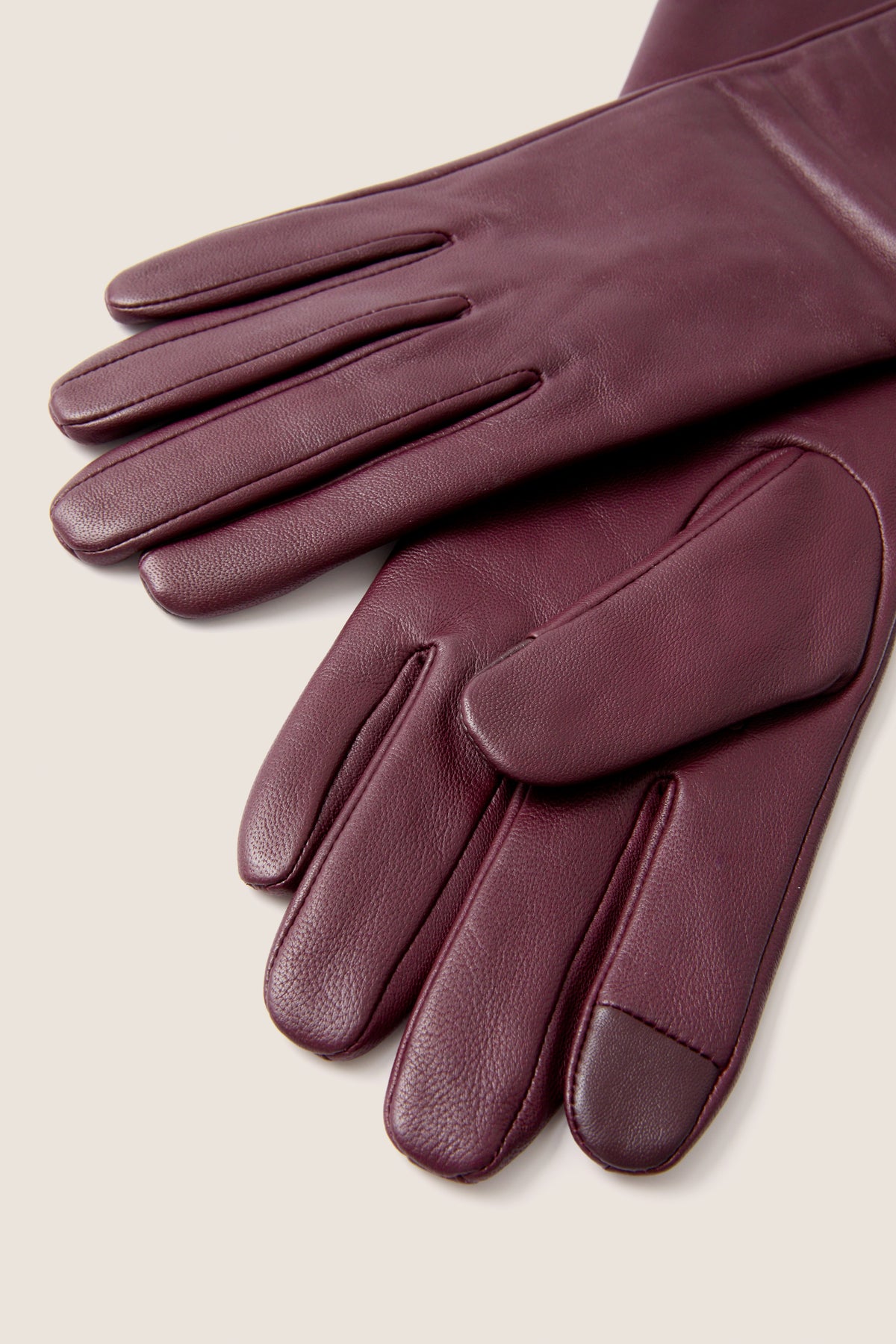 Windsor Wine Long Leather Gloves