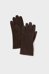 Demitasse Short Suede Gloves, featuring a classic design with three raised seams and wrist slits, offer an effortless, fun touch to your high-end wardrobe.
