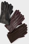 Demitasse Short Suede Gloves: Three pairs of classic, high-end leather gloves with elegant stitching, perfect for an effortless and fun touch to any outfit.