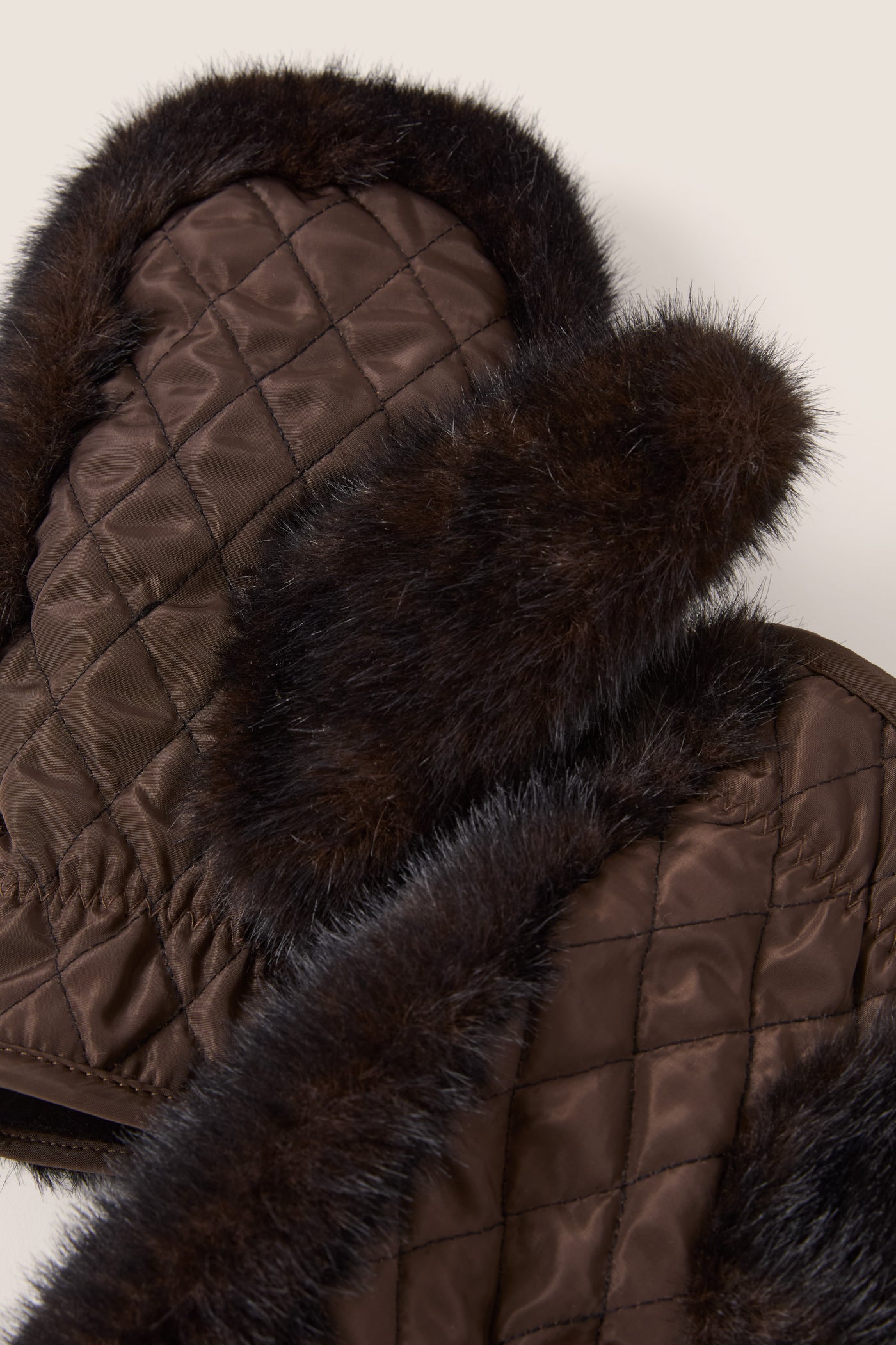 Brown Fur Mittens
