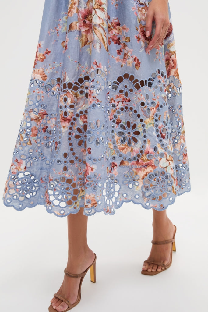 Chambray Floral Awaken Picnic Dress
