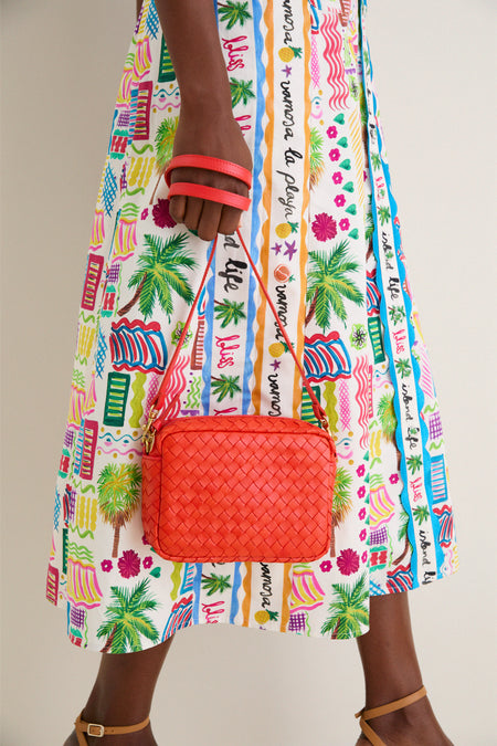 Bright Poppy Midi Sac