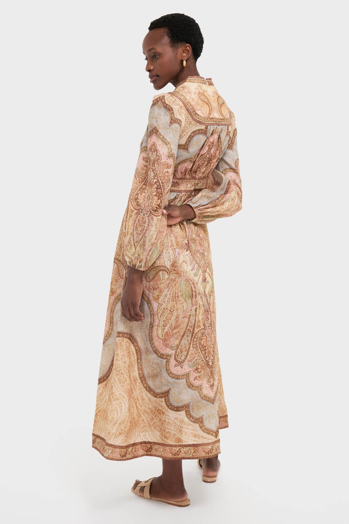 Tapestry Multi Wanderlust Plunge Midi Dress