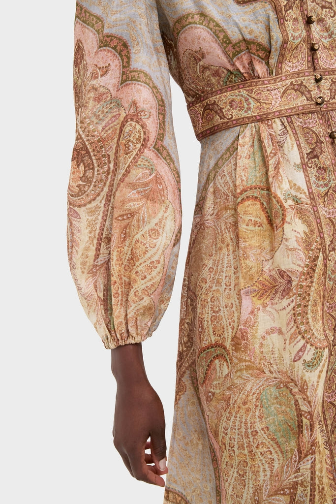 Tapestry Multi Wanderlust Plunge Midi Dress