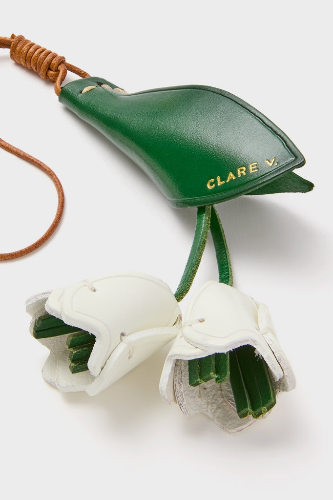 Evergreen and Cream La Fleur Fob