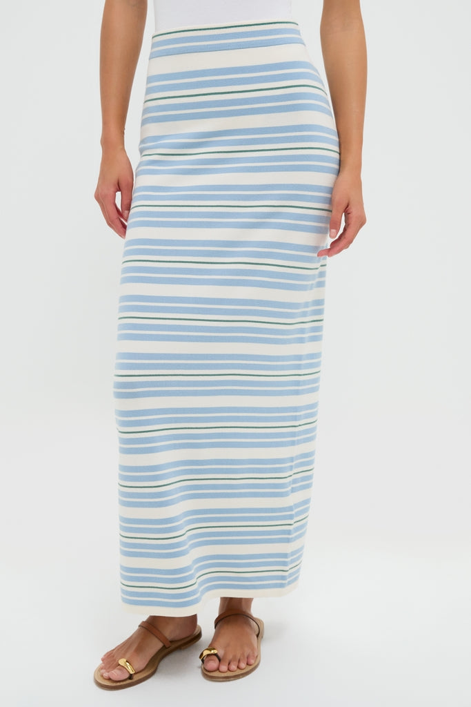 Multicolor Stripe Midi Skirt