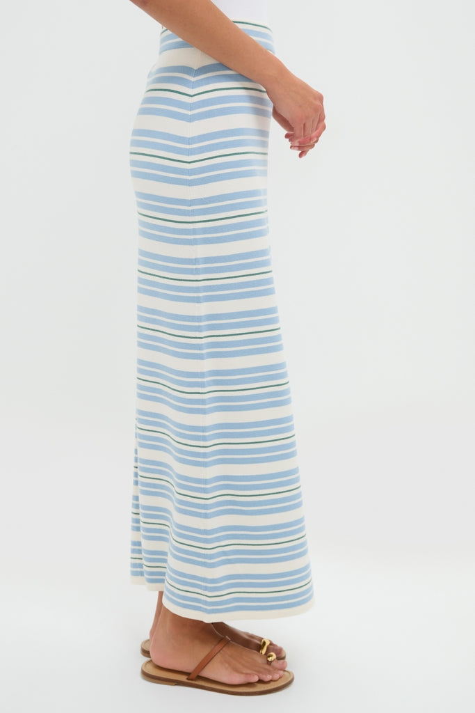 Multicolor Stripe Midi Skirt