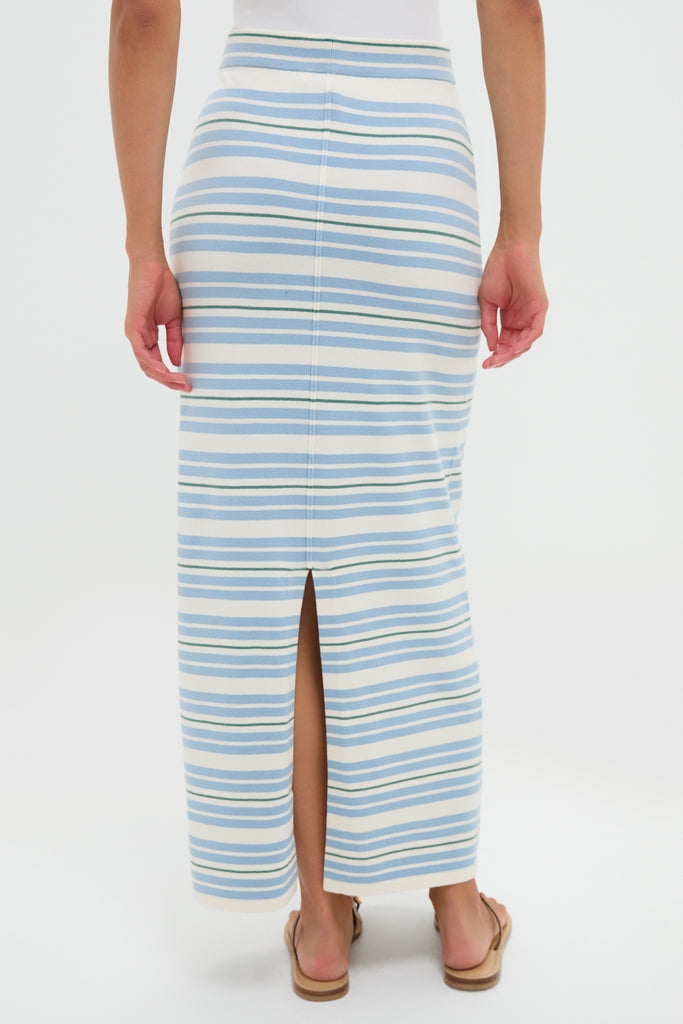 Multicolor Stripe Midi Skirt