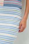 Multicolor Stripe Midi Skirt