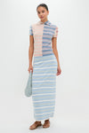 Multicolor Stripe Midi Skirt
