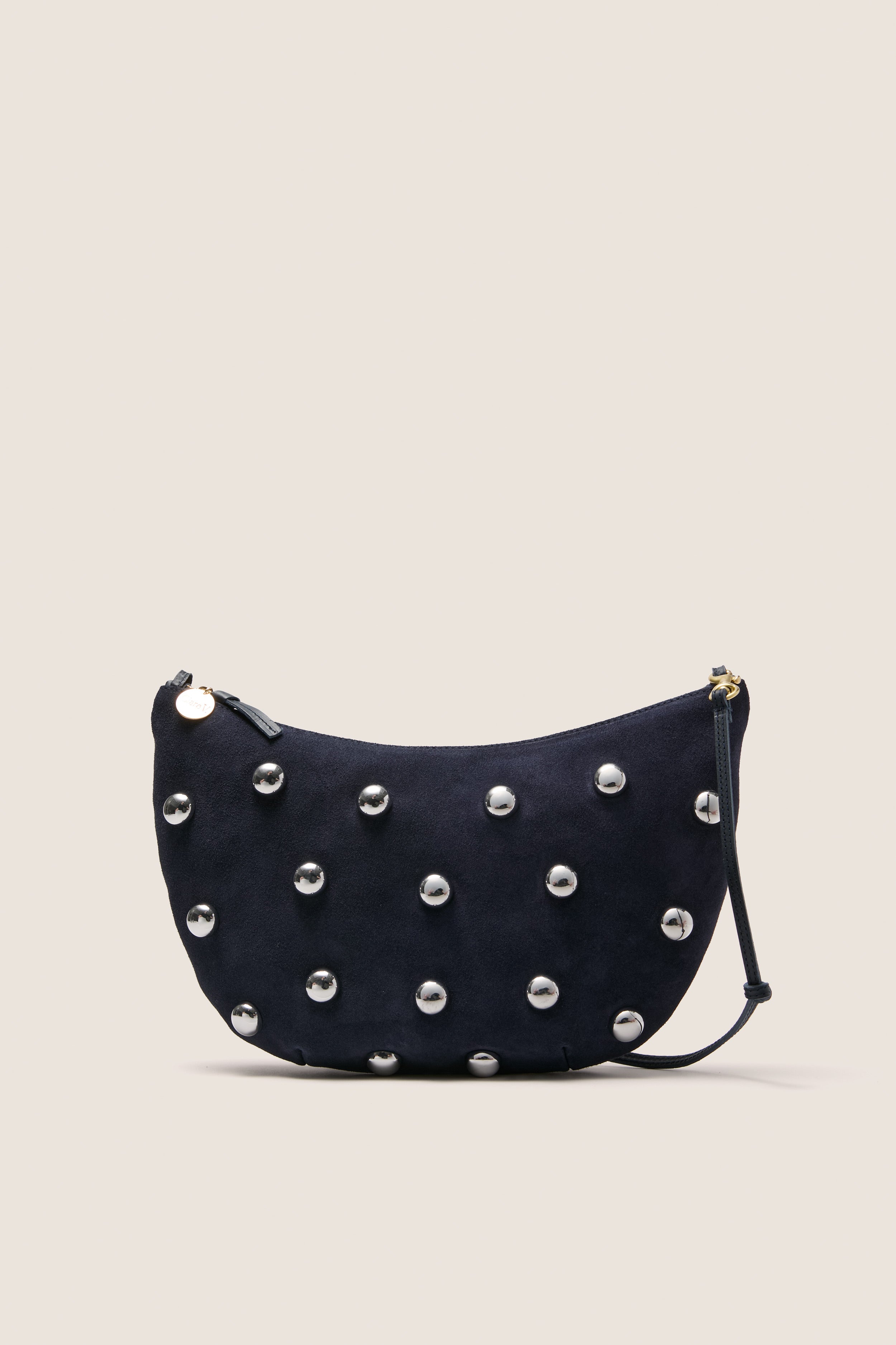 Navy Suede Lune Bag