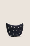 Navy Suede Lune Bag