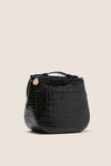 Black Croco Turnlock Louis with Top Handle