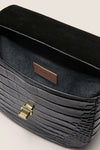 Black Croco Turnlock Louis with Top Handle