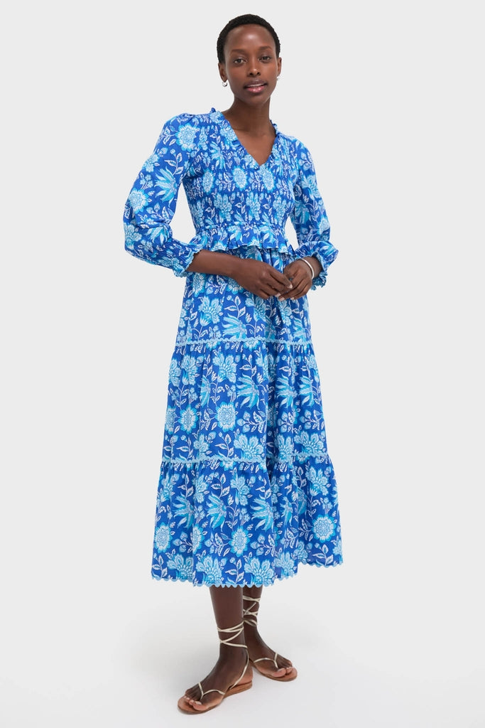 idol pink and blue tattoo print dress Pink City Prints Women's Ink Jaal Mia Dress - Blue